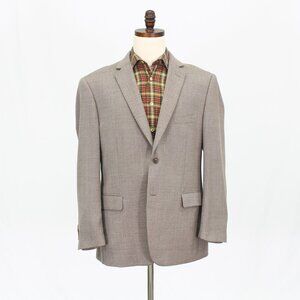Jos. A. Bank 46R Brown Blazer Sport Coat Jacket 2-Button Solid T867